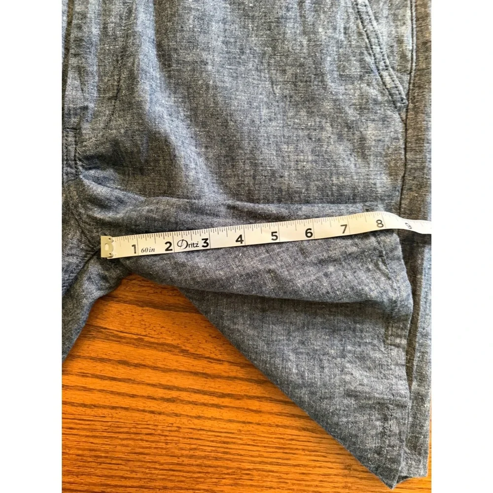 Levis Mens Blue‎ Linen Cotton Blend Flat Front Shorts Size 36 Preppy